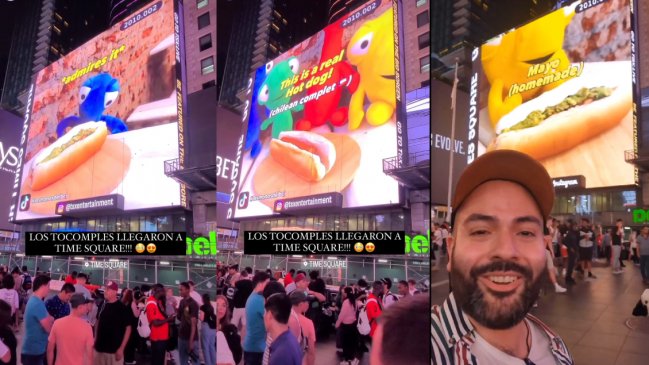 No solo Cony Capelli: los completos llegaron a Times Square