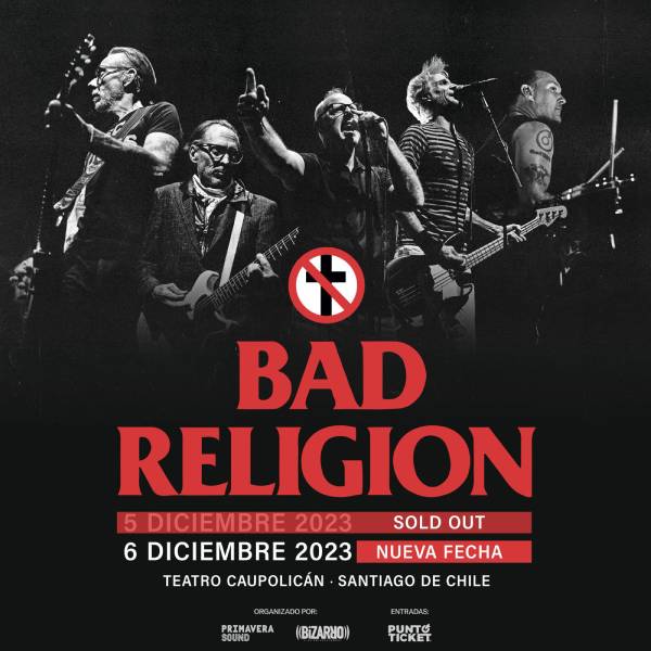 anuncio segundo show bad religion en chile