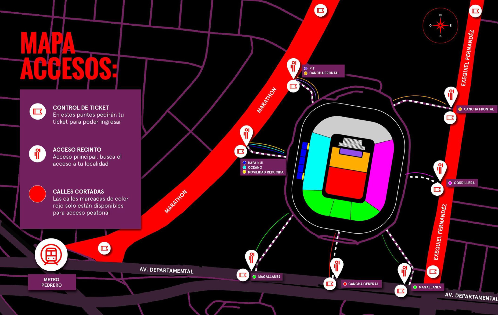 Cortes de tránsito Bruno Mars