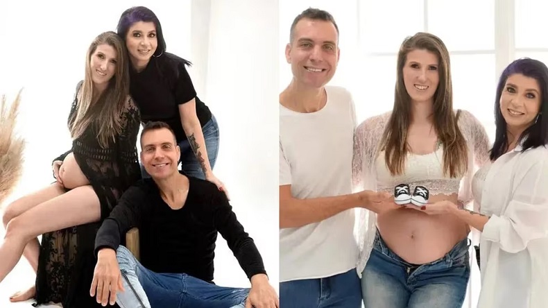 Familia poliamorosa logró que su hijo lleve el apellido de los tres