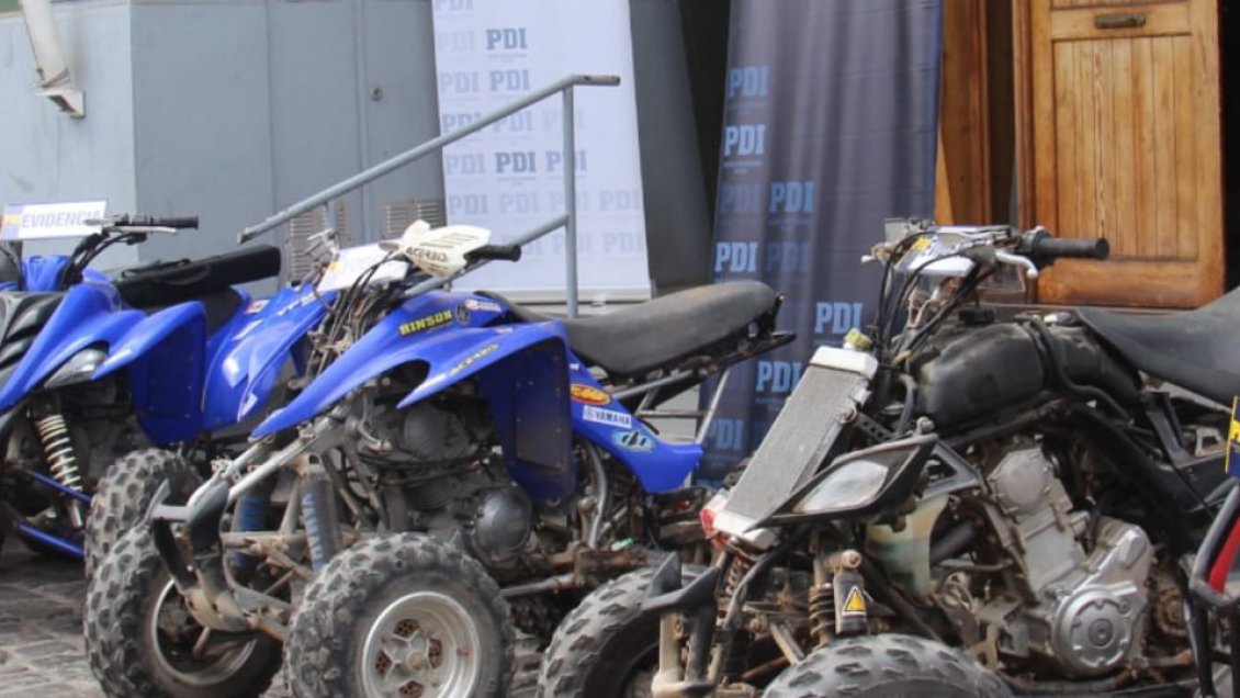 PDI detuvo a banda acusada de robar cuatrimotos en Antofagasta