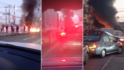   Protesta con barricadas provoca gran congestión en Camino a Melipilla 