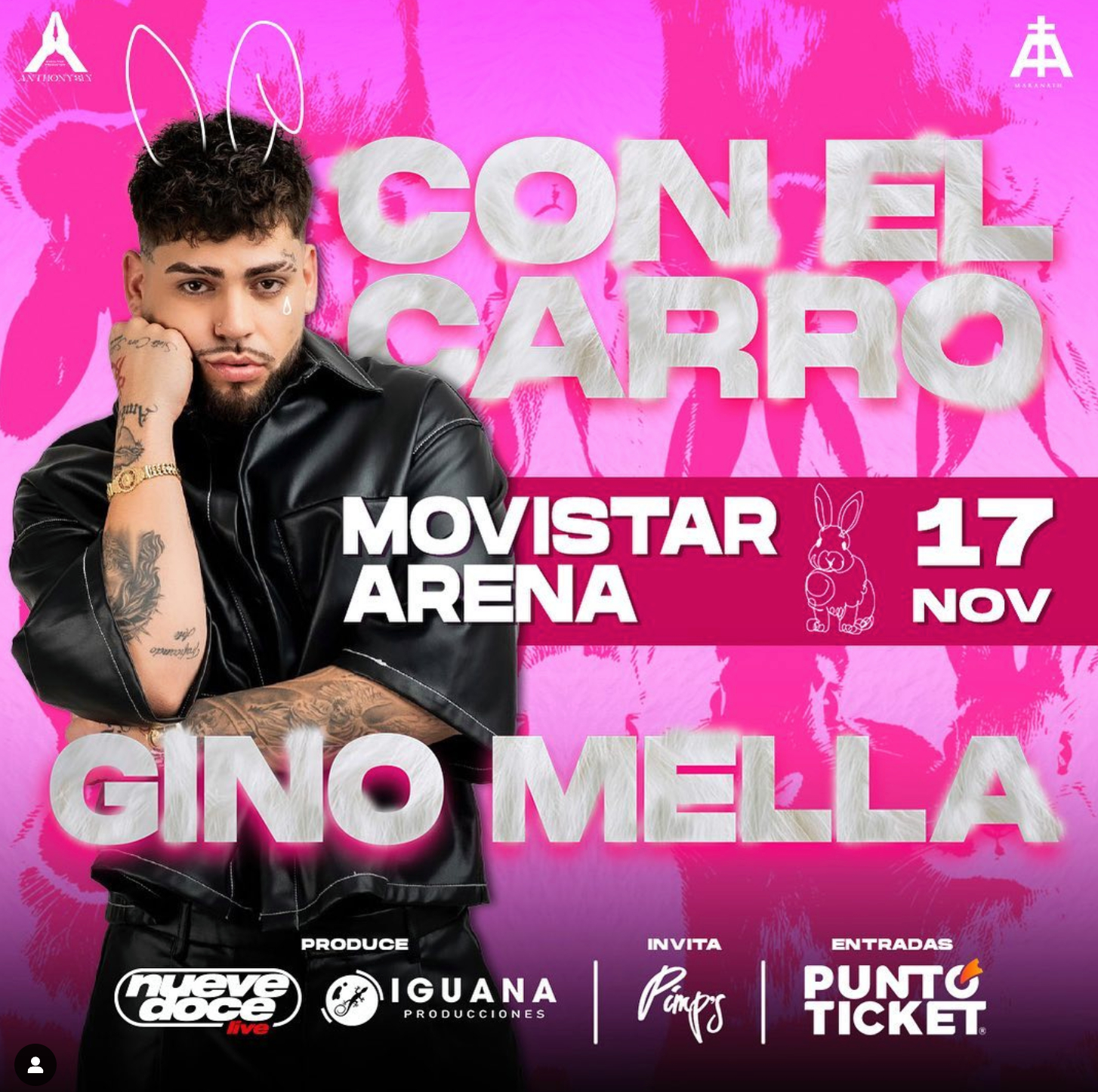 Gino Mella estará en el Movistar Arena