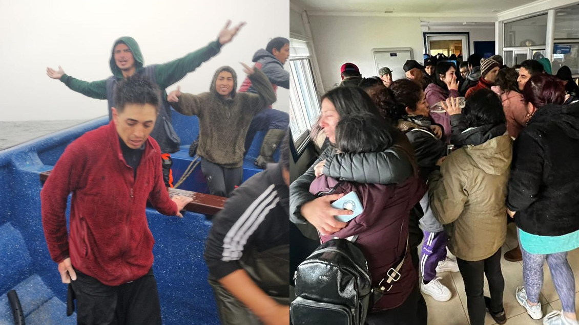 Encuentran con vida a los cuatro pescadores de Lebu desaparecidos en altamar