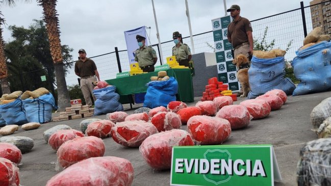  Carabineros incautó más de 900 kilos de drogas en Taltal  