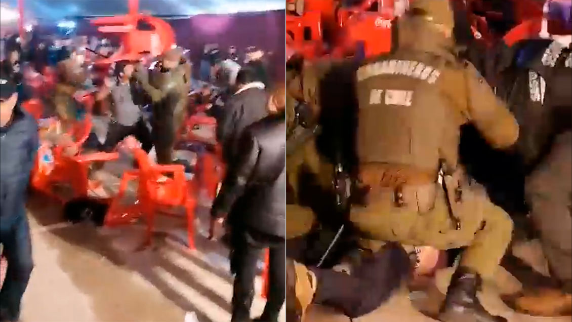 Hasta las sillas volaron: Riña en fonda de Curicó dejó varios detenidos