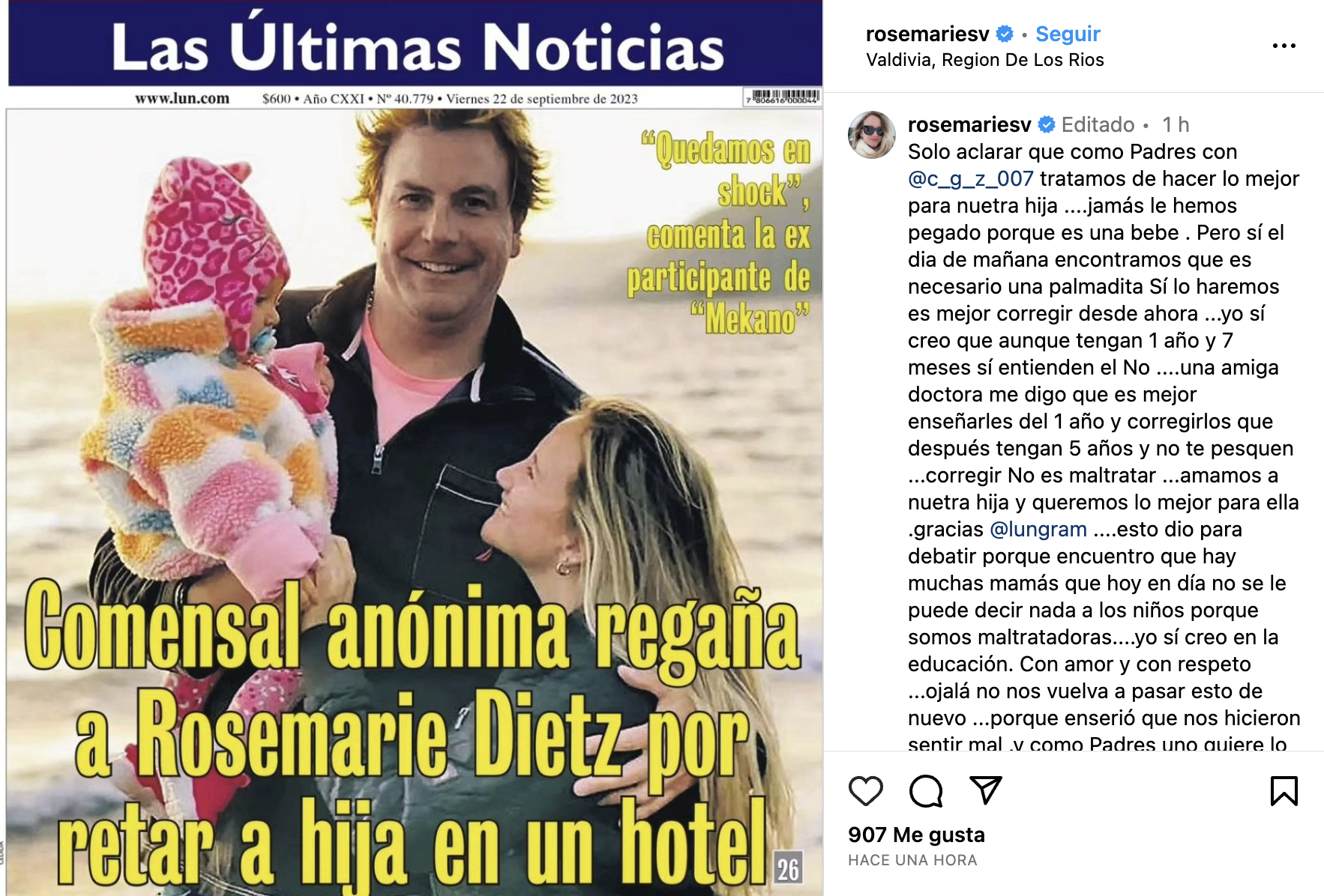 Rosemarie Dietz en Instagram Rosemarie Dietz en Instagram