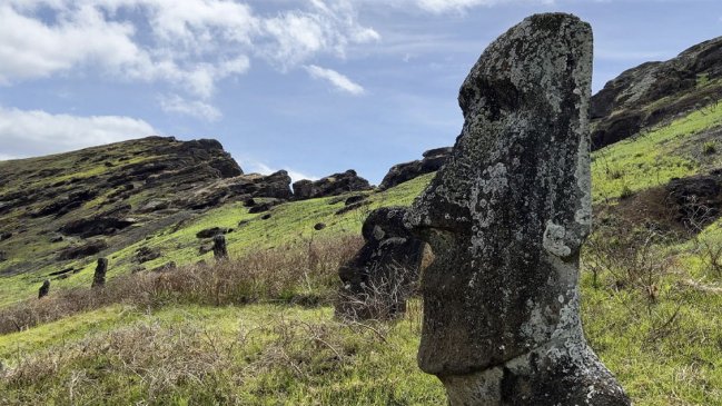   Rapa Nui clama por recuperar los moáis dañados en el incendio de 2022 