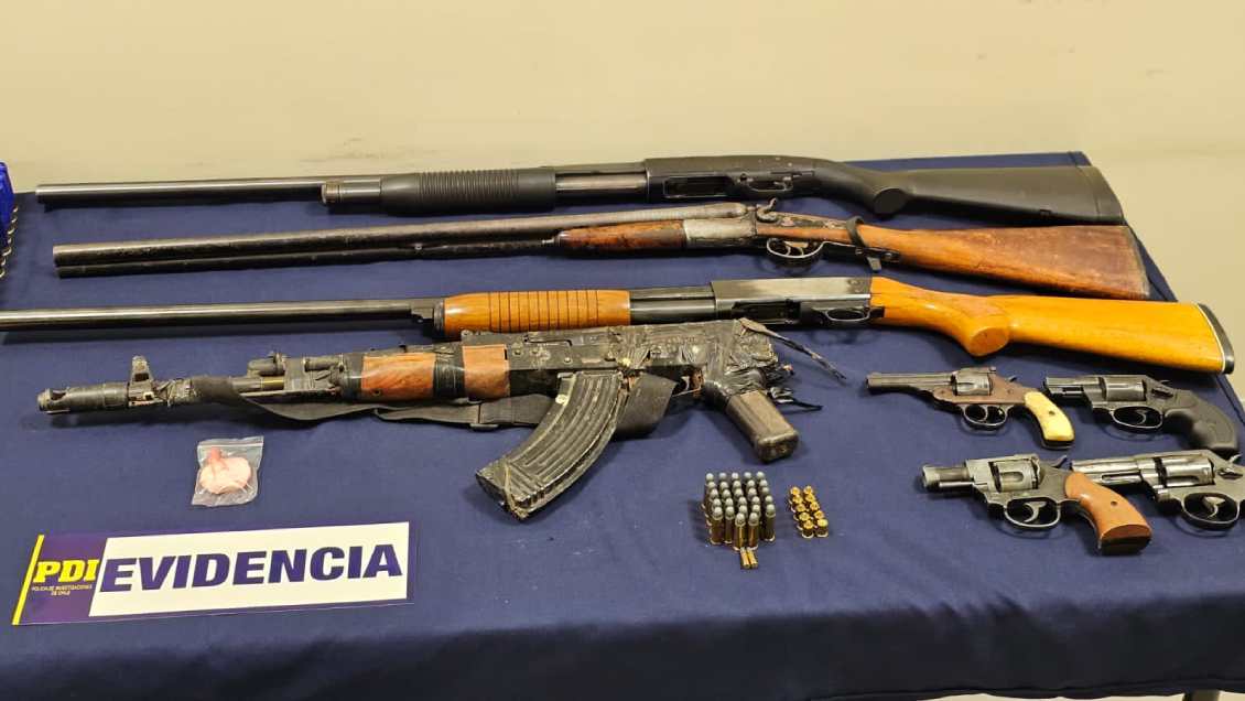 Incautan escopetas, fusil y revólveres presuntamente ligados a violencia rural en Malleco