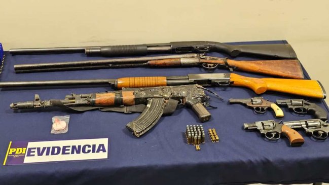  Incautan escopetas, fusil y revólveres presuntamente ligados a violencia rural en Malleco  