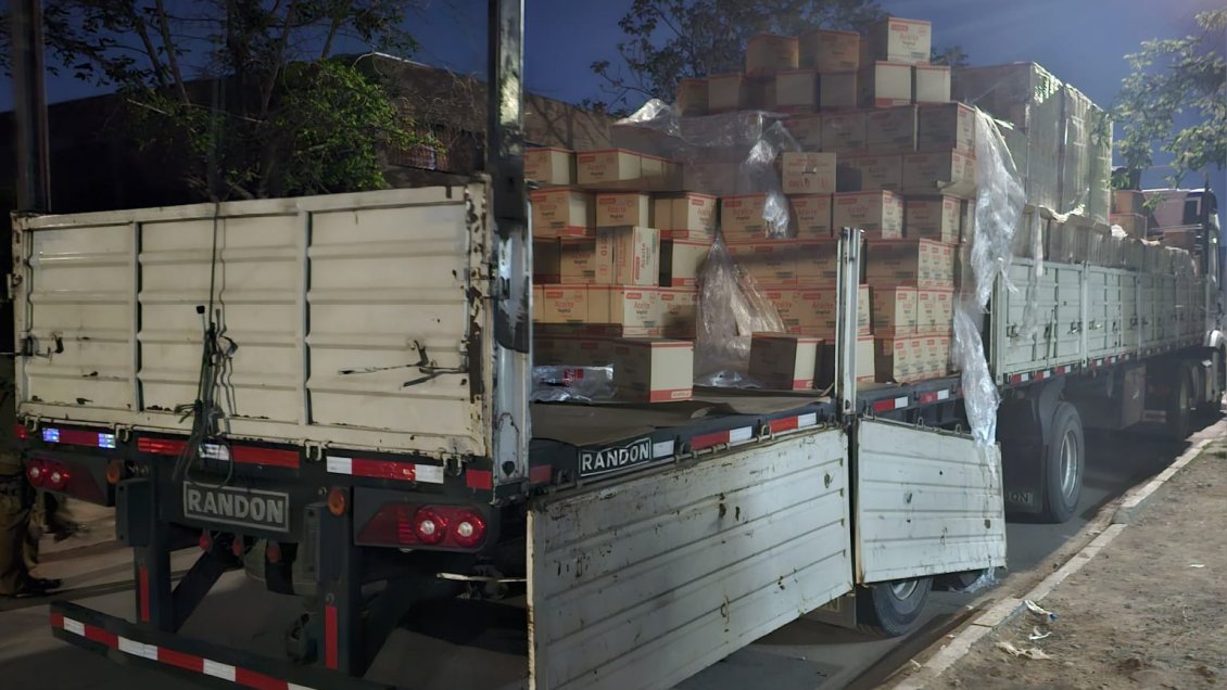 Carabineros recuperó 2.700 cajas de aceite robadas a camión en Tiltil