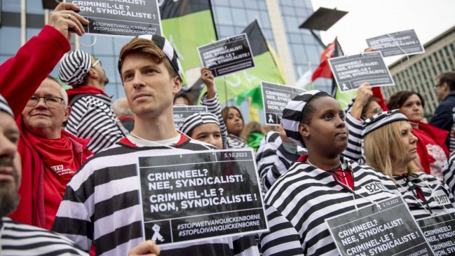 Bélgica: Miles marcharon para que no se prohíba el derecho a manifestarse