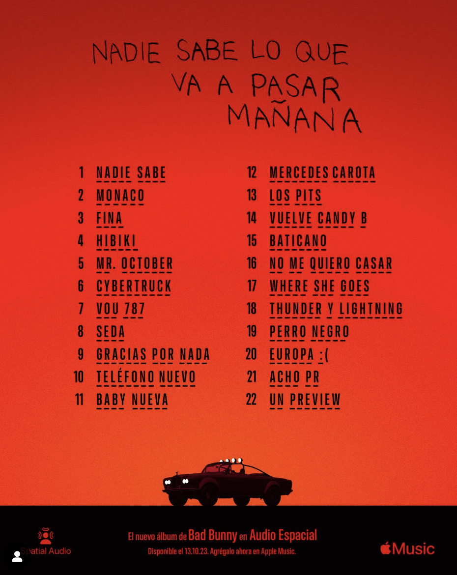 Tracklist nuevo álbum de Bad Bunny