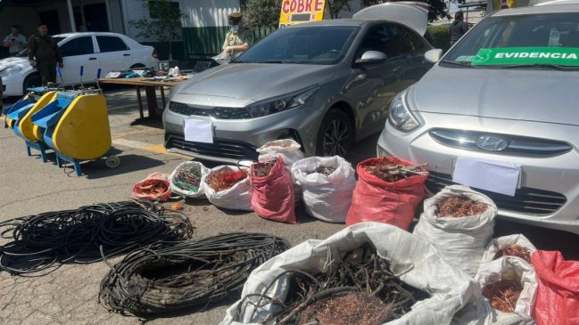 Carabineros desarticuló clan familiar acusado del robo y venta de cobre