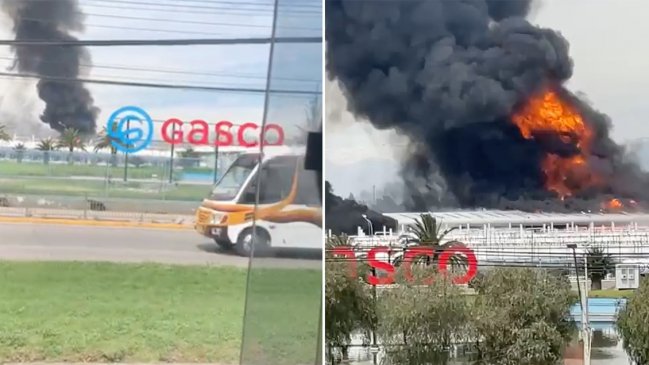 Enorme incendio afectó a planta de Gasco en Maipú: Ya está controlado