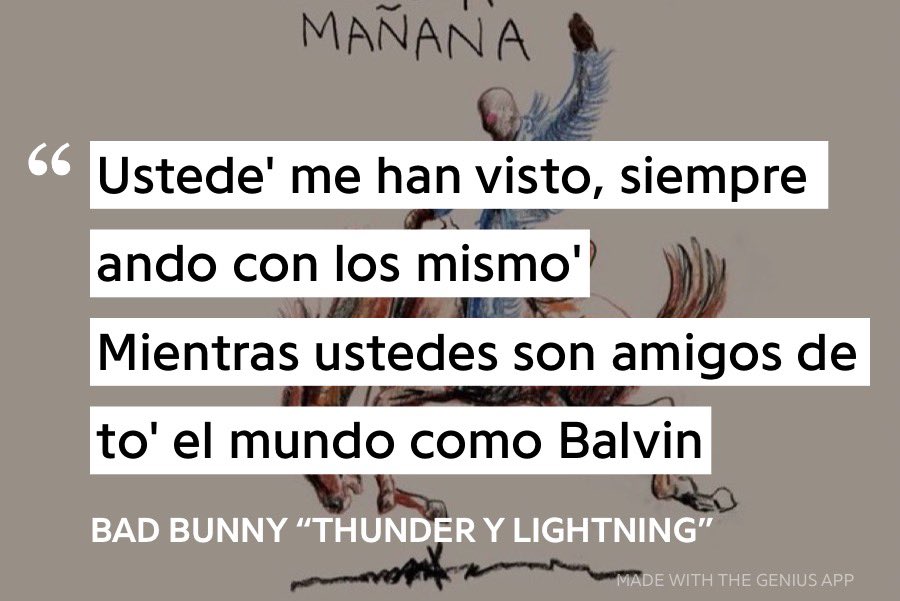 Bad Bunny tiraera Balvin Bad Bunny J Balvin Thunder y Lightning