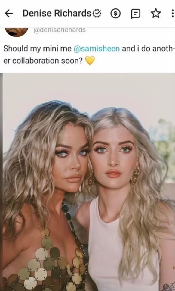 Denise Richards y su hija Sami Sheen en OnlyFans. Denise Richards y su hija Sami Sheen en OnlyFans.