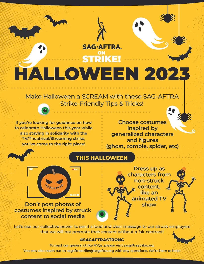 SAG-AFTRA Halloween El instructivo de SAG-AFTRA para Halloween