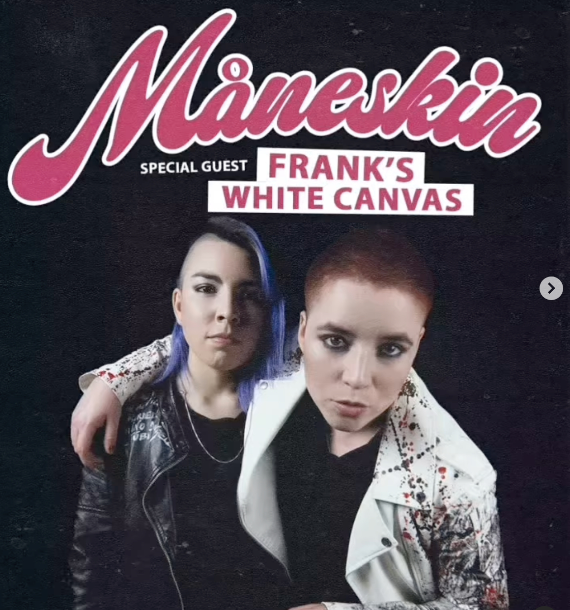 Franks White Canvas Maneskin Telonero Maneskin en Chile