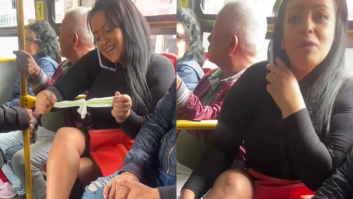 Joven desata polémica por depilarse en el transporte público de Colombia