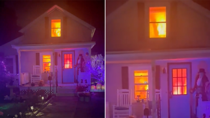   Decoración de Halloween alertó a vecinos: Llegaron hasta los bomberos 