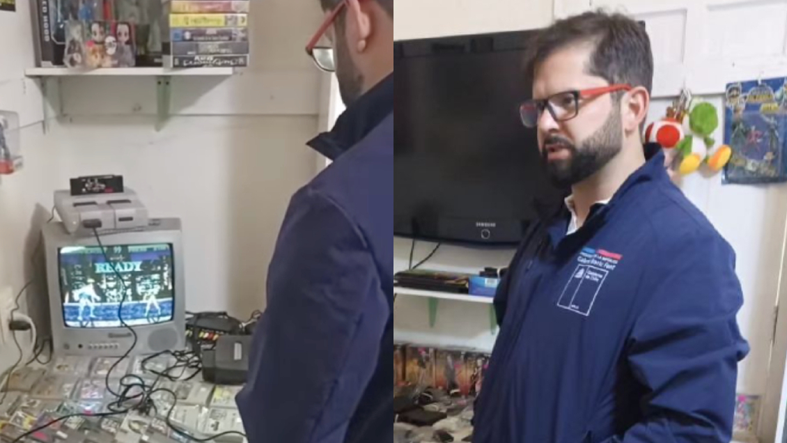 Presidente Boric se lució jugando el clásico videojuego 