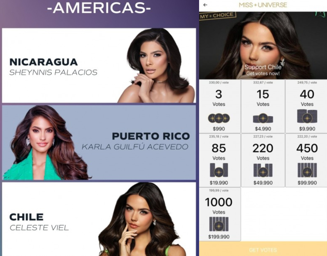 App del concurso Miss Universo App del concurso Miss Universo