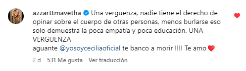 Azartt Maveth, ex Tierra Brava, se sumó a las críticas contra Chama por ataques a Camila