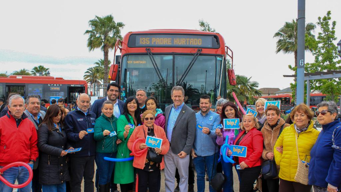 Inició el primer recorrido del sistema Red que operará desde Padre Hurtado
