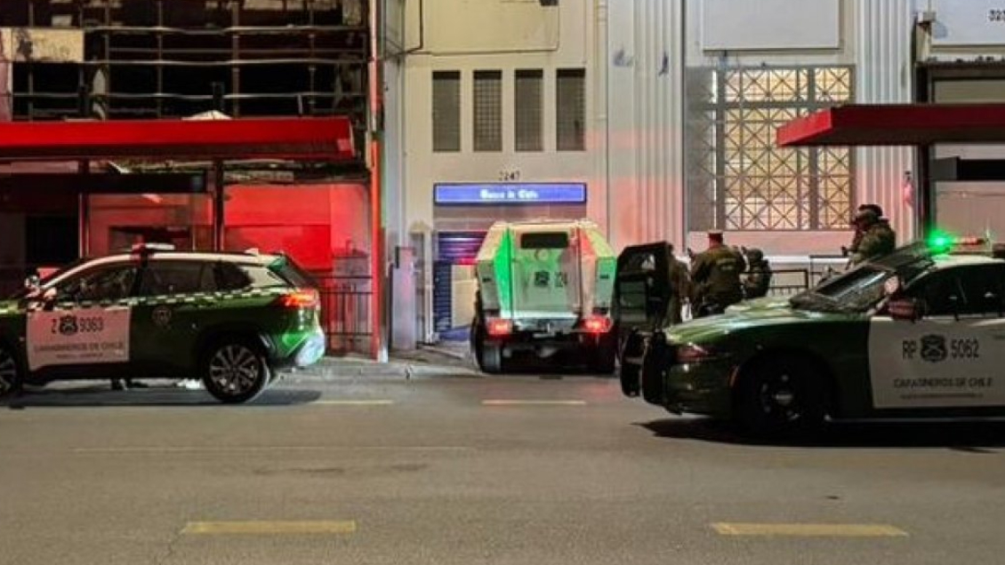 Robo frustrado a sucursal del Banco de Chile: Delincuentes entraron por local abandonado