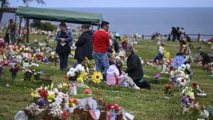 Decenas de personas visitan a sus difuntos en el cementerio de Playa Ancha  