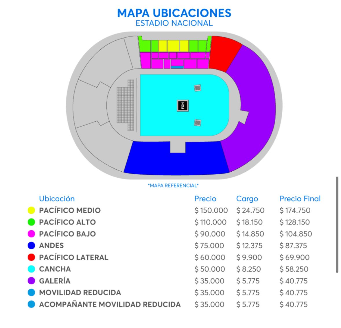 Precios y ubicaciones para Iron Maiden en Chile 2024
