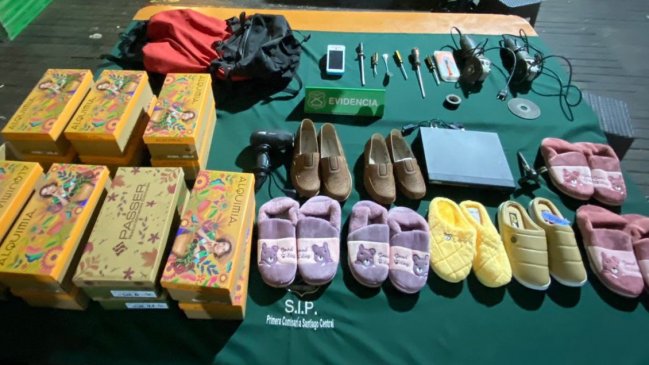 Carabineros desarticuló a ladrones del casco histórico de Santiago