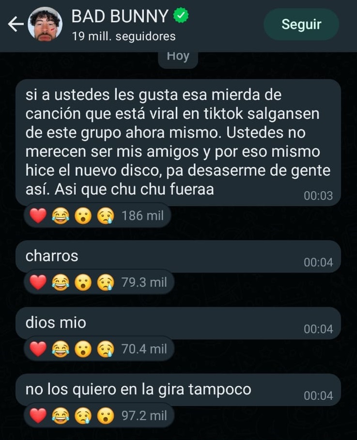 Bad Bunny se enojó por canción viral en TikTok hecha con IA: "Esa mierda Bad Bunny se enojó por canción viral en TikTok hecha con IA