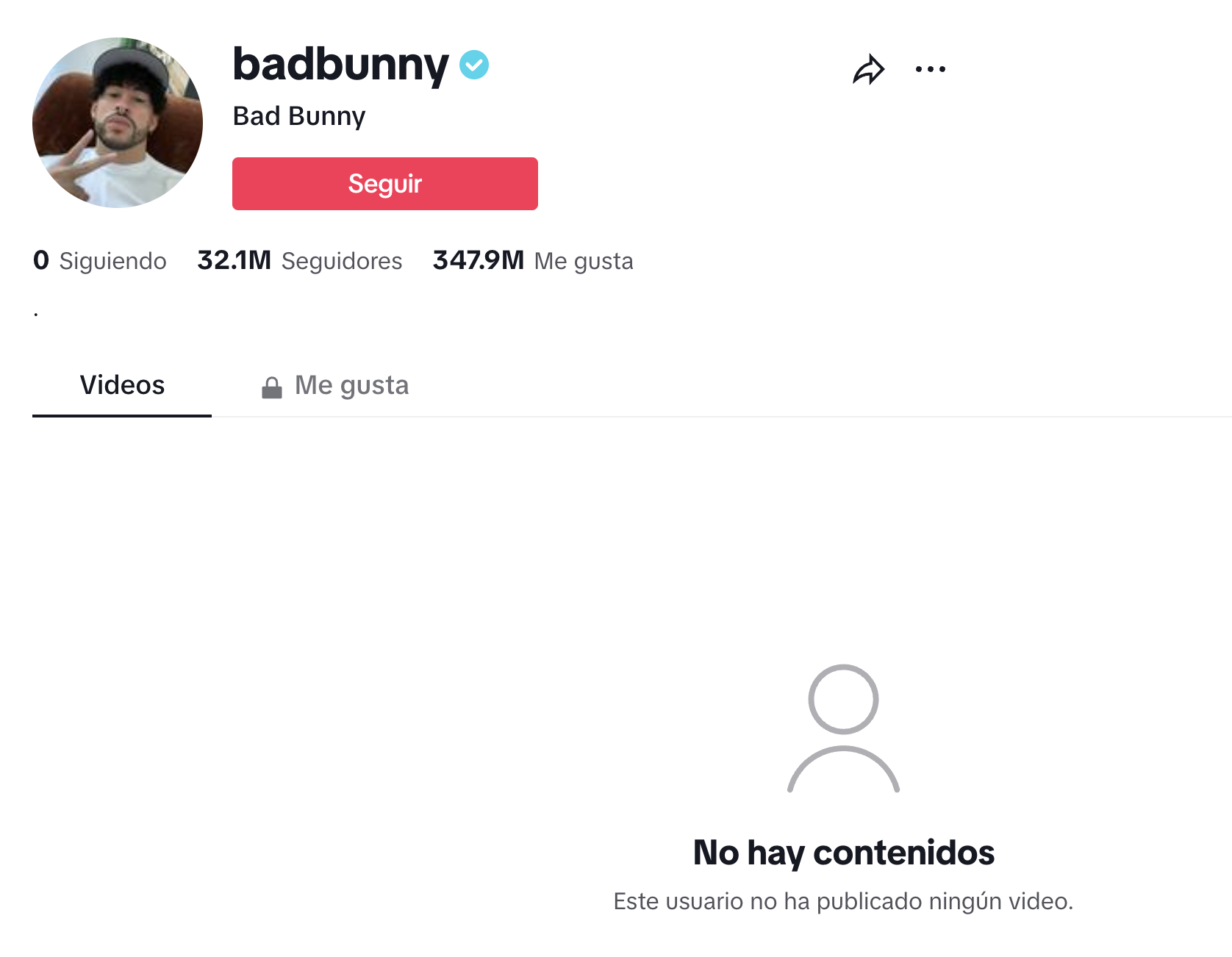 Bad Bunny TikTok Bad Bunny borra sus videos de TikTok