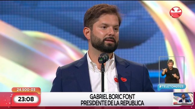 Así fue la donación del Presidente Boric a la Teletón 2023