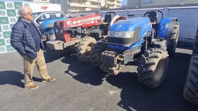  Carabineros recuperó cuatro tractores robados en O’Higgins y Metroplitana  