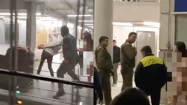 Mujer se desnudó y atacó a taxista en el Aeropuerto de Santiago: Consumió hongos alucinógenos