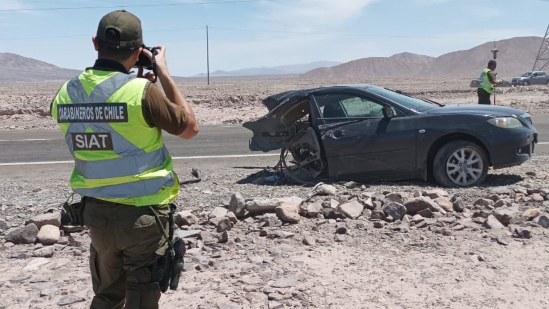 Carabineros investiga accidente que dejó un turista muerto en Maria Elena