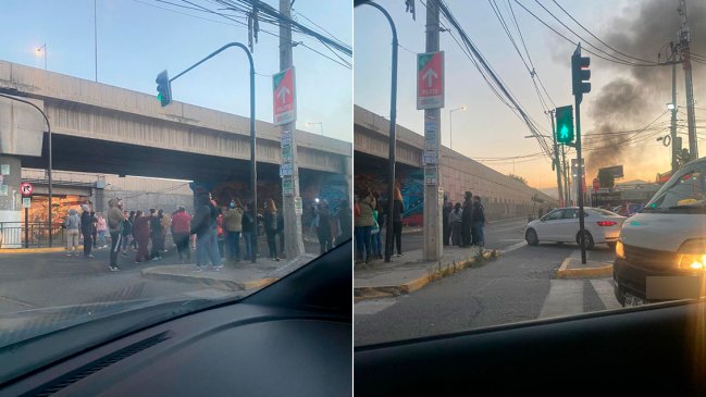   Vecinos cortan el tránsito en Quilicura: Exigen reparación de sus viviendas 