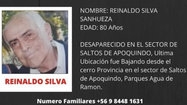 Buscan a anciano andinista extraviado en la precordillera santiaguina