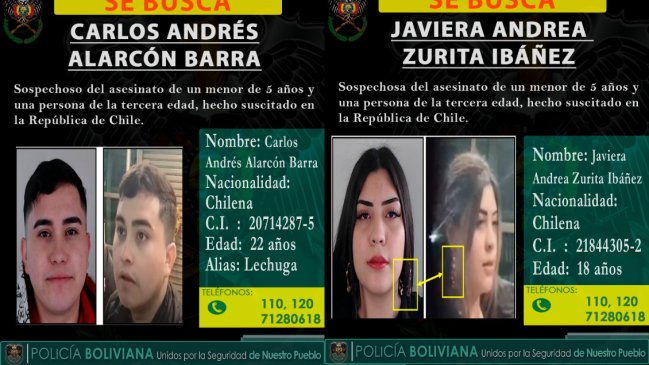  Bolivia emitió orden de captura contra sospechosos de asesinar a niño de 5 años en Padre Hurtado  