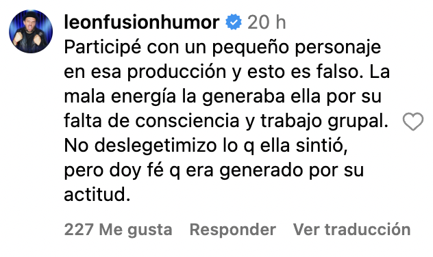 Actor desmintió a Nicole Block