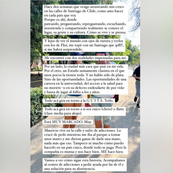 Captura de pantalla Florencia Moncalvillo