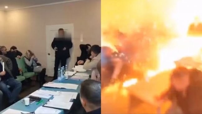 Concejal ucraniano detonó varias granadas en una reunión municipal