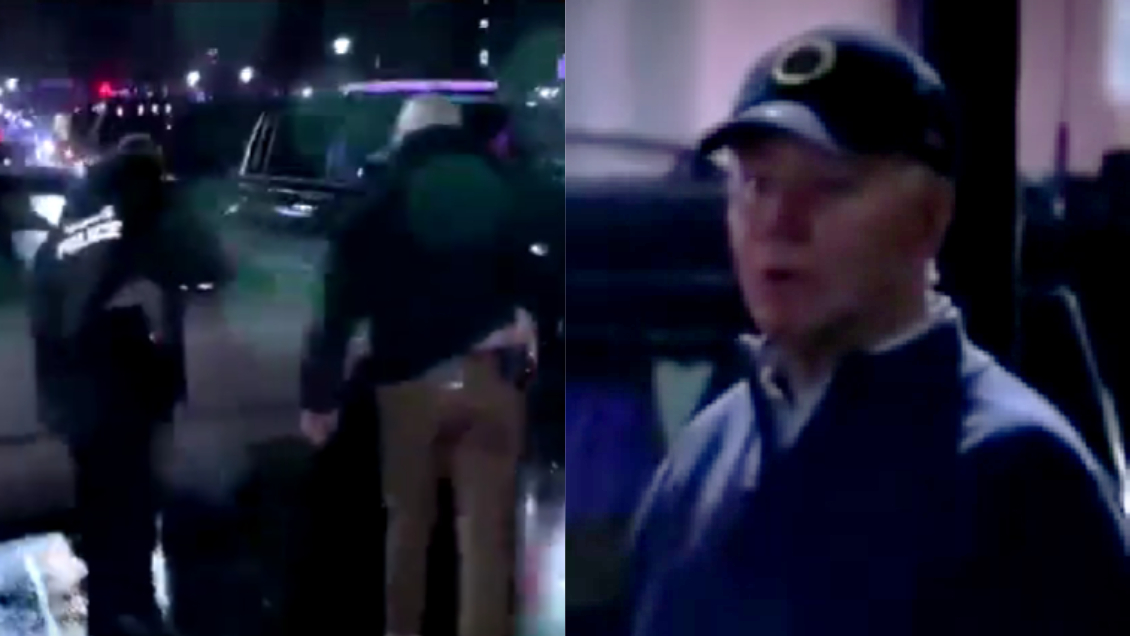 Auto chocó contra caravana de Biden