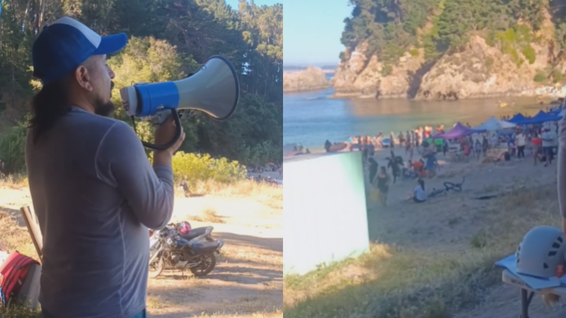 Controlan incendio cerca de playa Los Cuervos de Hualpén: bañistas fueron evacuados preventivamente