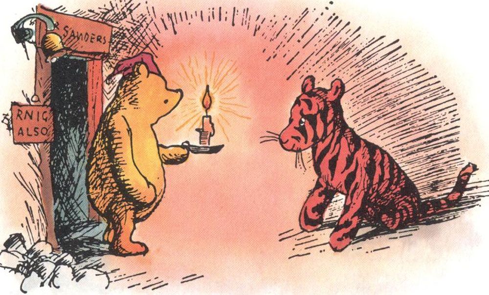 Tigger en cuento "House at Pooh Corner