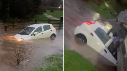  Tormenta Henk: Hombre rescató a madre e hijo arrastrados por inundación  