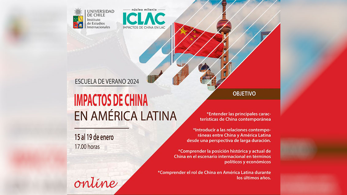 Para público general: Curso de verano abordará los impactos de China en América Latina